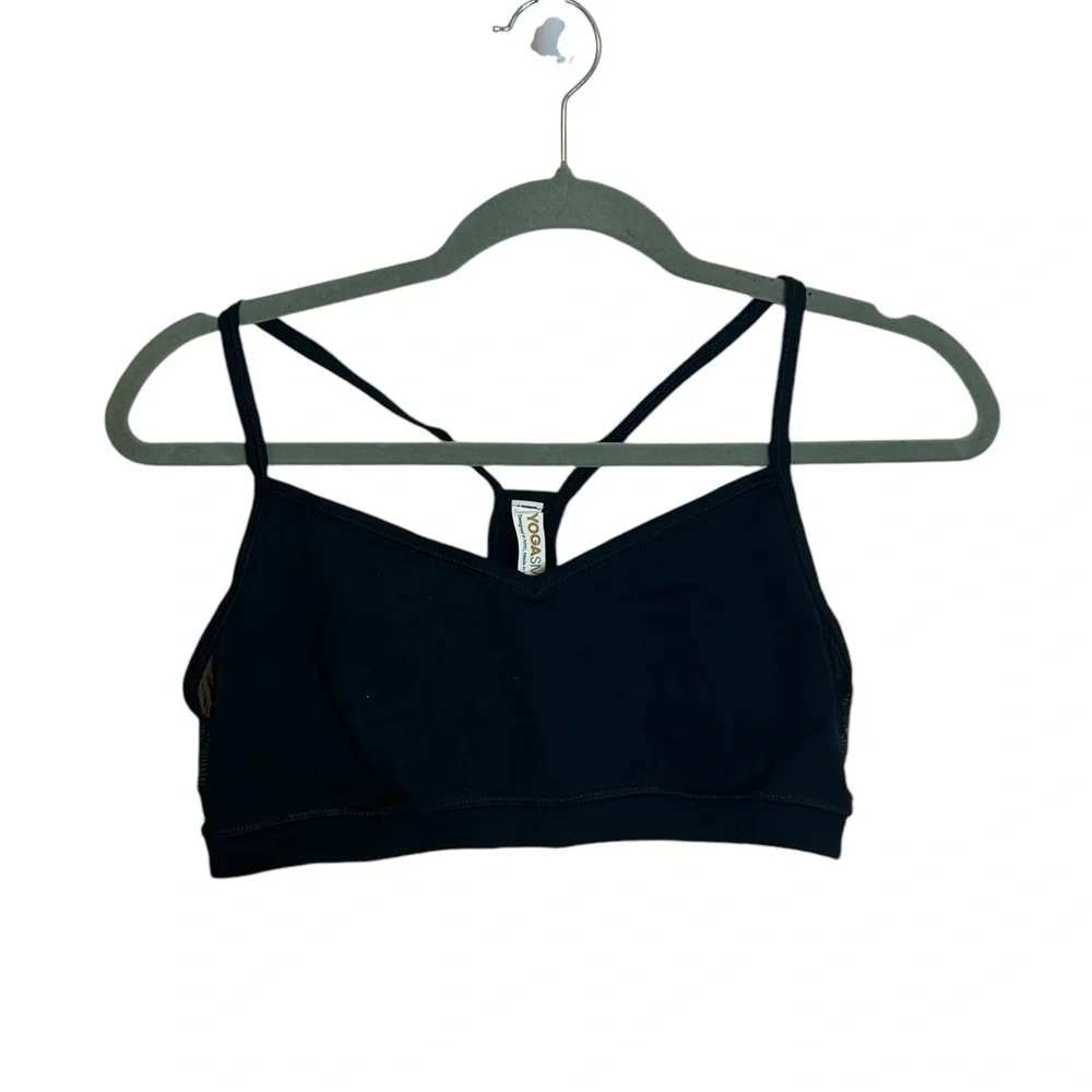 Yoga Smoga Black Racerback Sports Bra